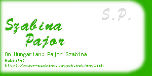 szabina pajor business card
